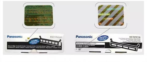 Голограммы разных лет на картриджах Panasonic